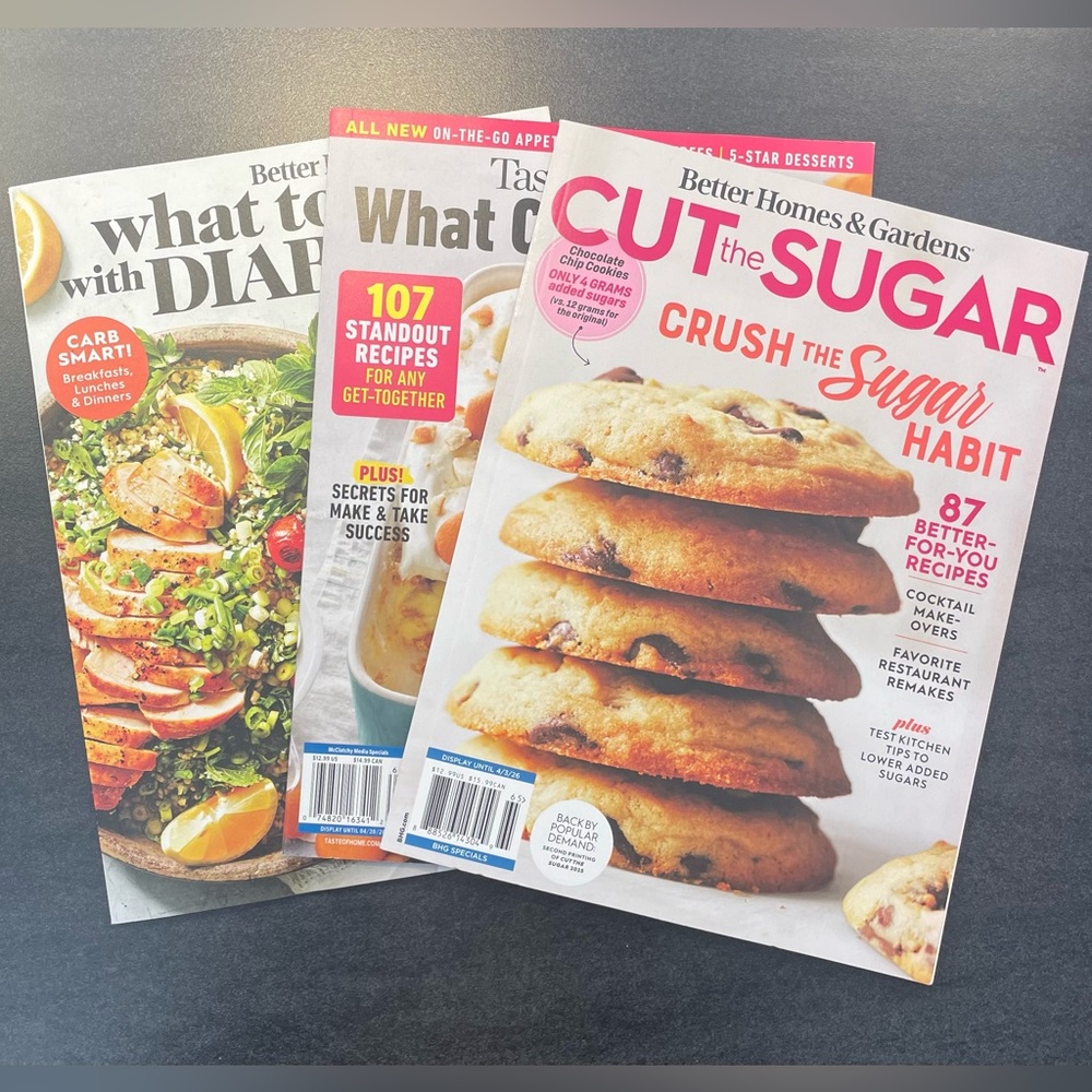 Better Homes & Gardens + Taste of Home Magazine Bundle Diabetes, Low Sugar